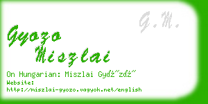 gyozo miszlai business card